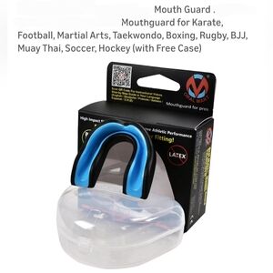 Oral Mart Blue Mouth Guard with Case